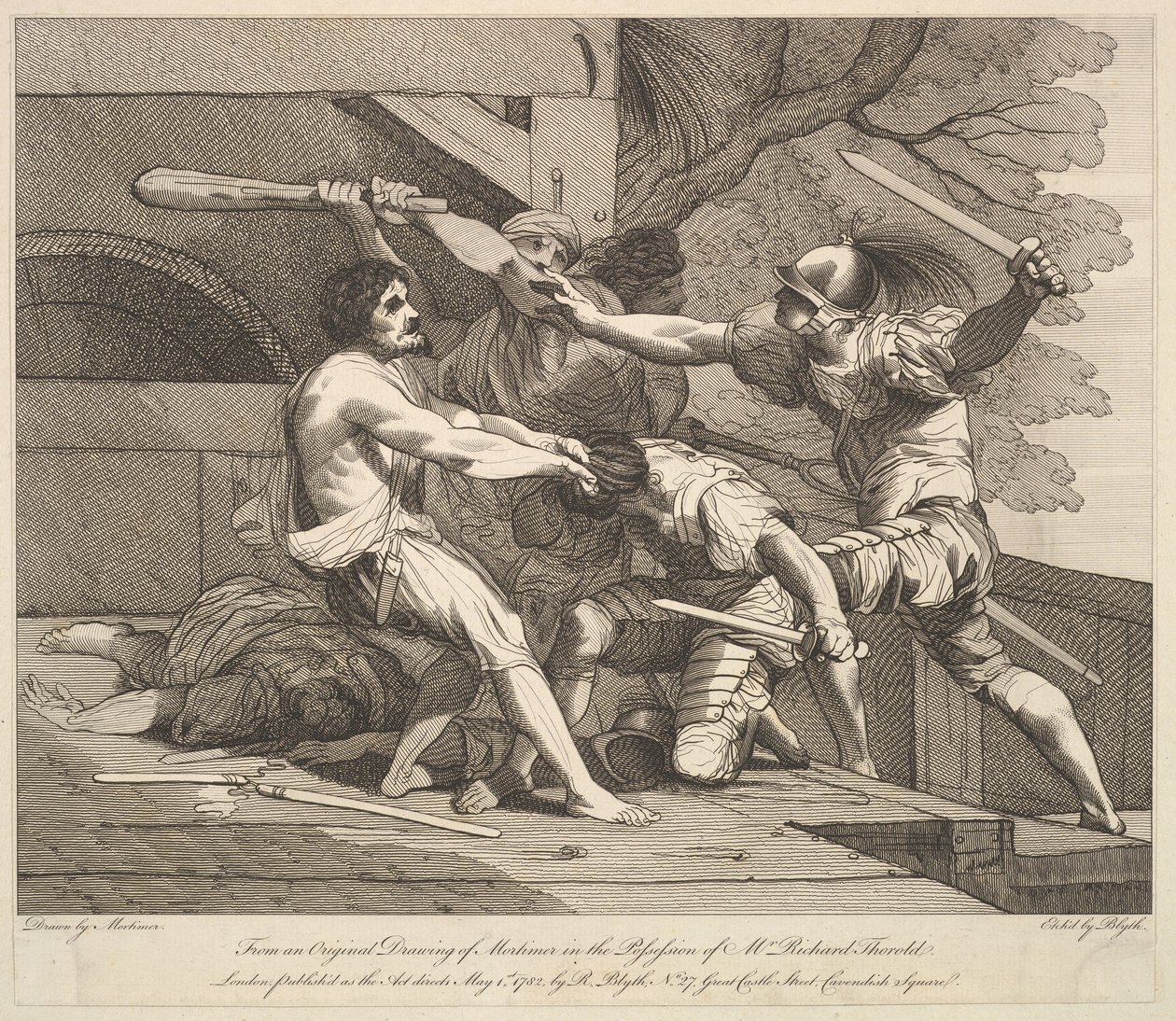 Assalto a uma fortaleza de Banditti, 1º de maio de 1782. de Robert Blyth