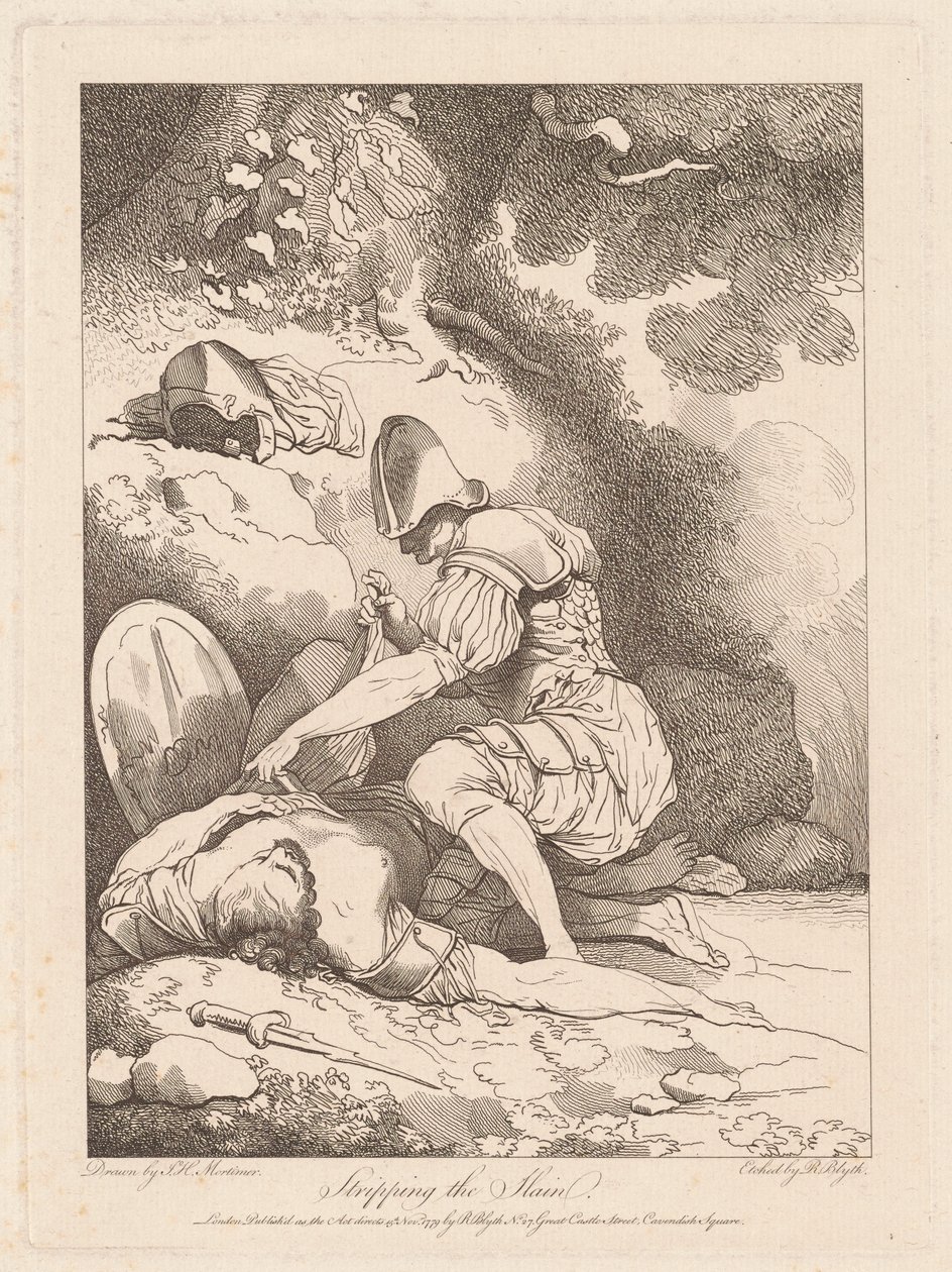 Desnudando os mortos de Robert Blyth, after John Hamilton Mortimer