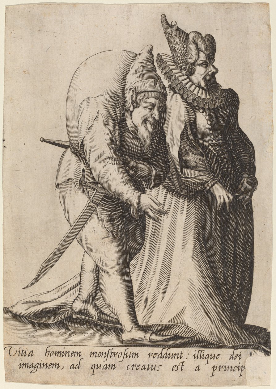 Os defeitos de um homem monstruoso... de Robert Boissard after Jean Jacques Boissard