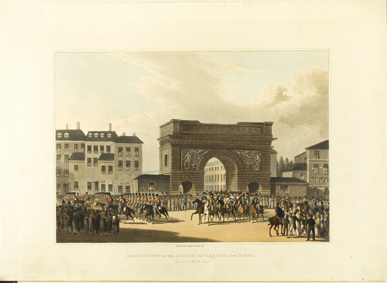 Grande Entrada dos Soberanos Aliados em Paris de Robert Bowyer