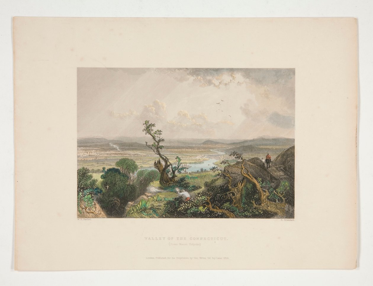 Vale do Connecticut (do Monte Holyoke), ilustração para Nathaniel Parker Willis de Robert Brandard