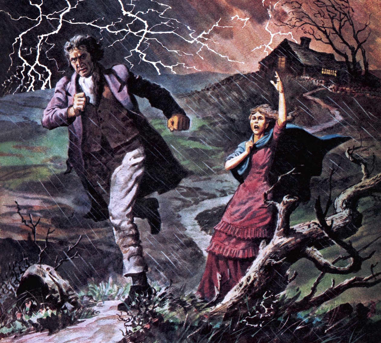 Heathcliff e Cathy, do romance O Morro dos Ventos Uivantes de Robert Brook