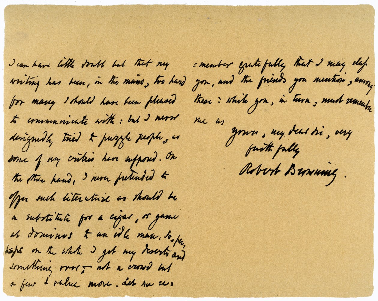 Carta de Robert Browning a William G Kingsland, 27 de novembro de 1868 de Robert Browning