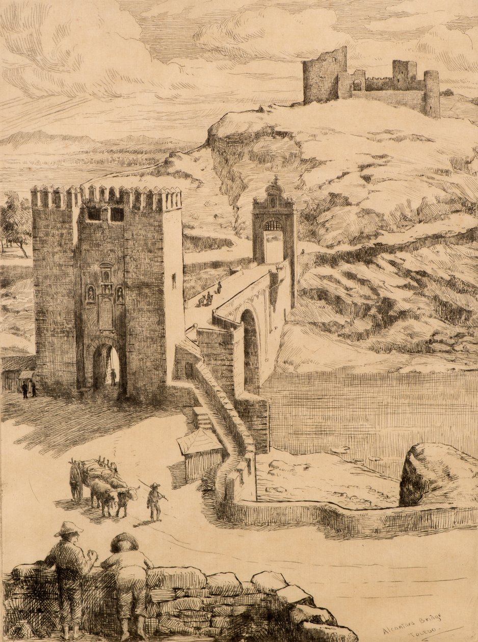 Ponte de Alcântara, Toledo (gravura) de Robert Bryden