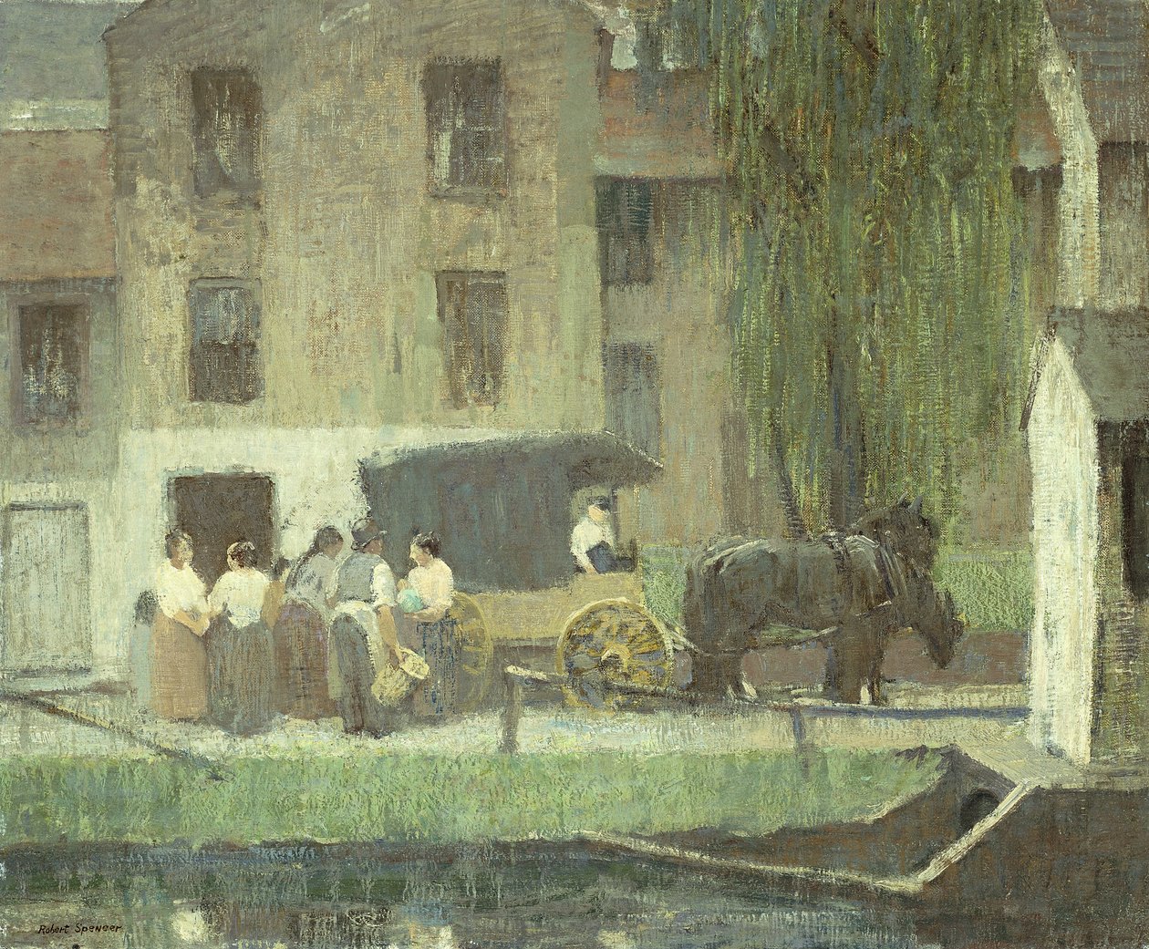 O carrinho do mascate no canal, Nova Esperança de Robert C. Spencer