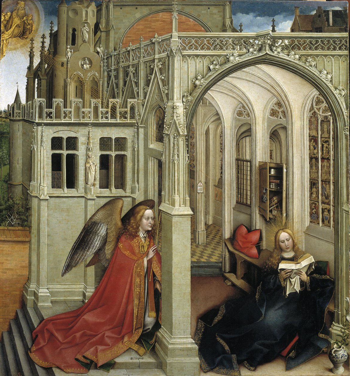 A Anunciação, 1418-1419 de Robert Campin