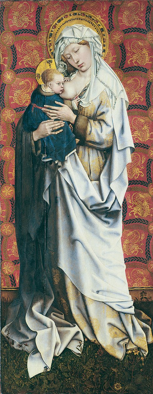 Os painéis Flémalle: Virgem amamentando a criança de Robert Campin