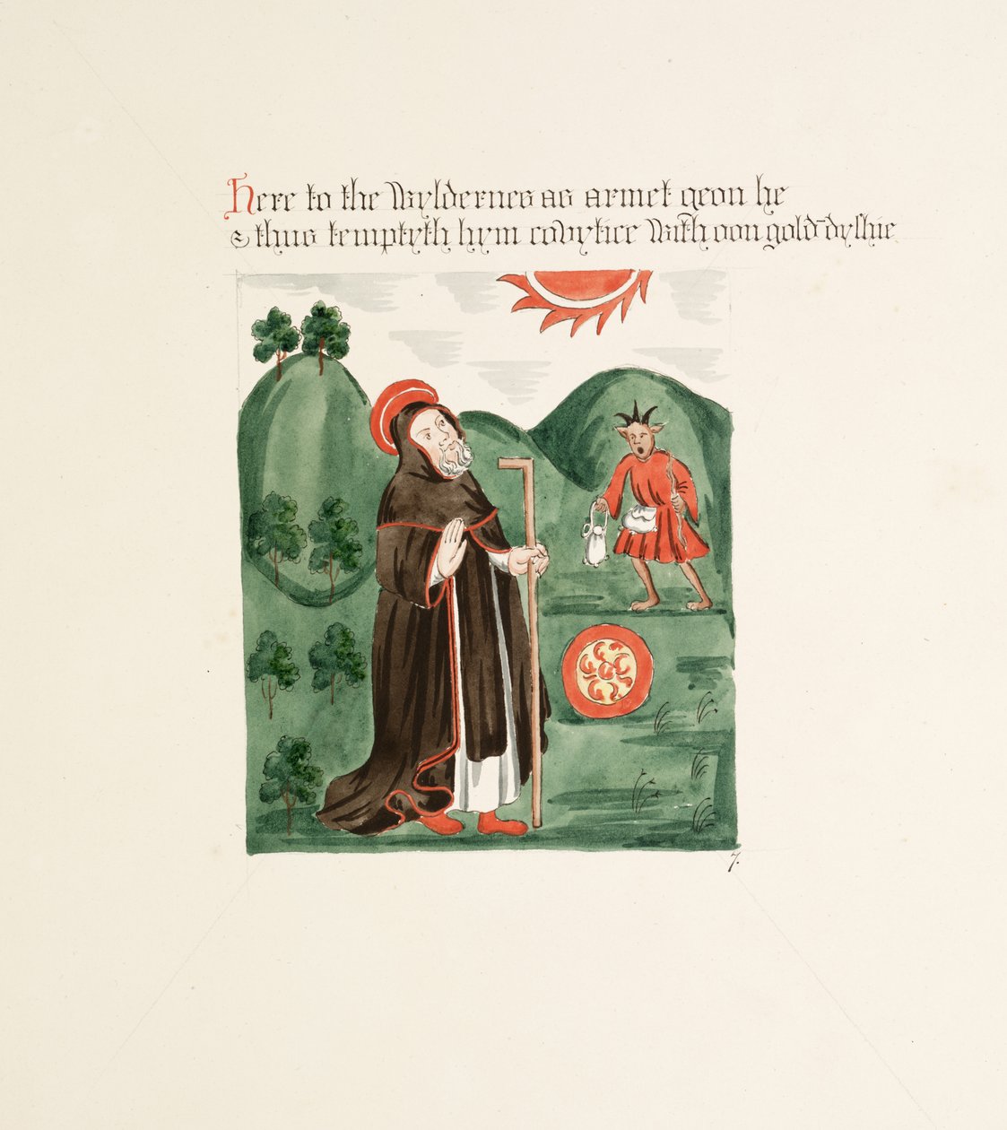 Ms. New Coll 380, f39r. As antiguidades da Igreja Catedral de Santa Maria, Carlisle, desenhada por Robert Carlile, 1795 (caneta e tinta sobre papel) de Robert Carlile