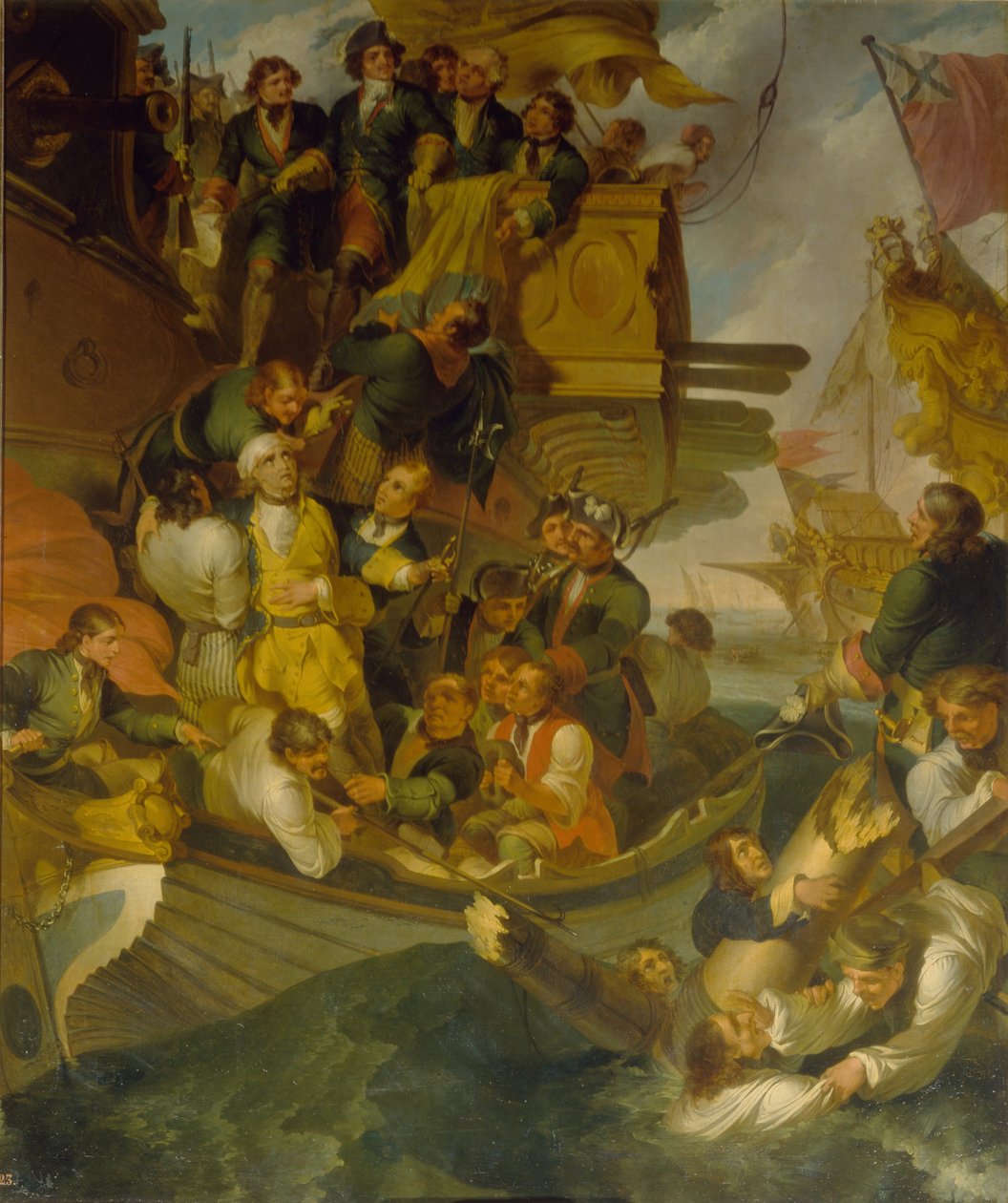 A Tomada do Almirante Nils Ehrenskiöld na Batalha de Gangut, meados do séc. de Robert Carr Porter