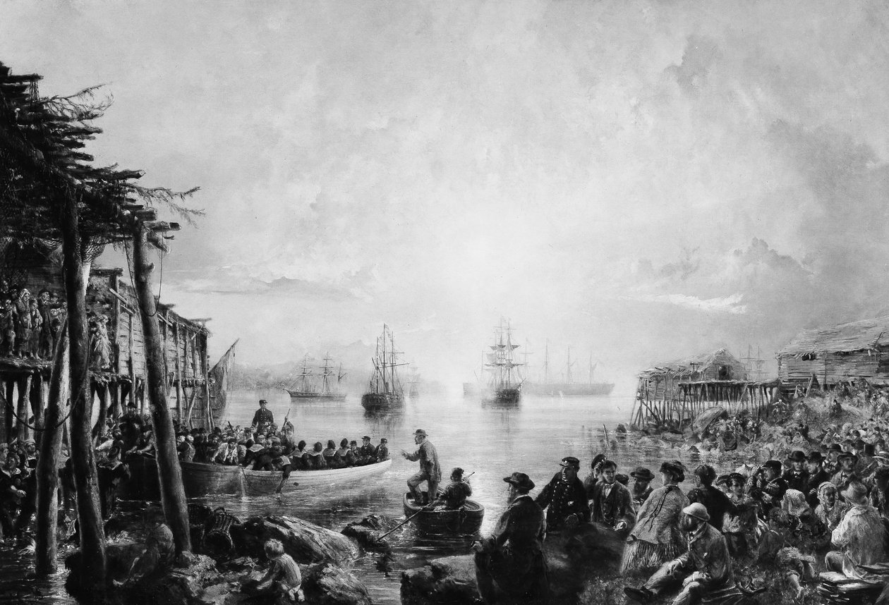 Desembarque em Terra Nova, ca. 1866. de Robert Charles Dudley