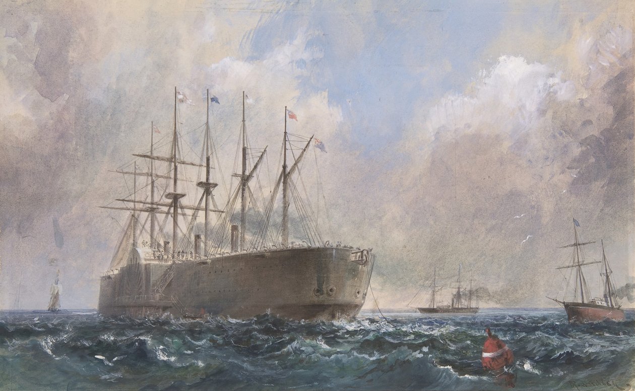 Frota de cabos telegráficos no mar, 1865, 1865-66. de Robert Charles Dudley