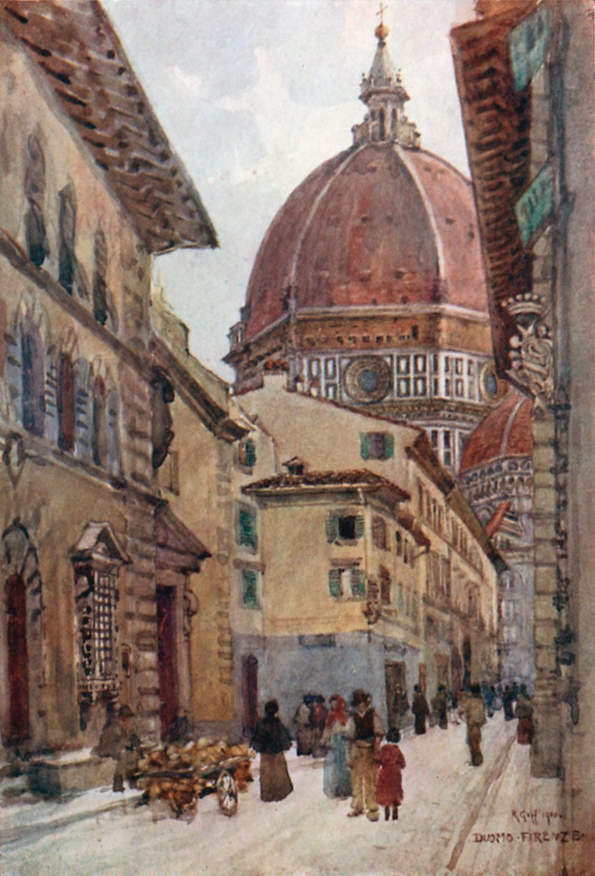 Via dei Servi (litografia a cores) de Robert Charles Goff