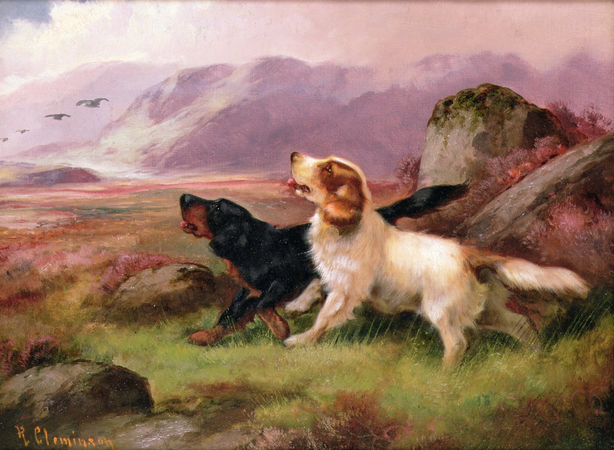 Gundogs (um de um par) de Robert Cleminson