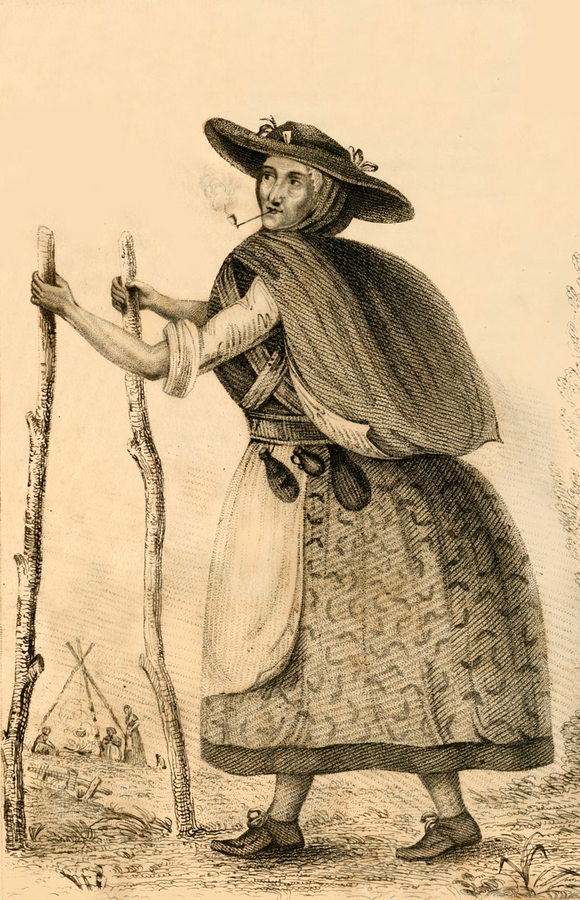 Jenny Darney, um personagem notável em Cumberland, 1821. de Robert Cooper