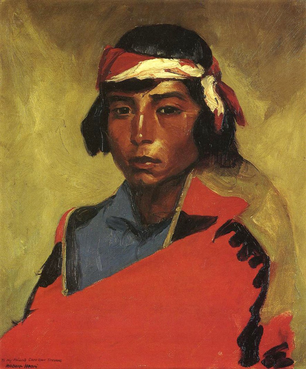 Menino do Pueblo Tesuque, 1916 de Robert Cozad Henri