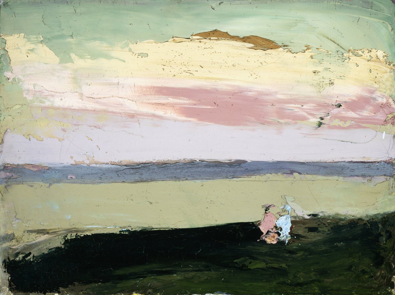 Cena costeira ao pôr do sol, de Robert Cozad Henri