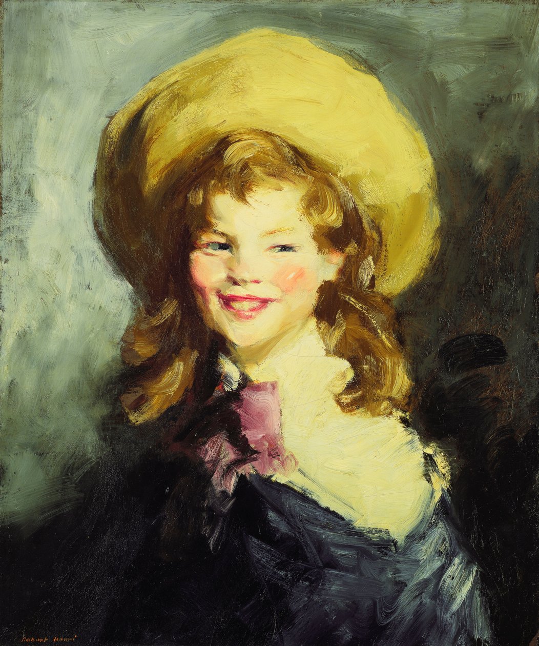Menina com Chapéu Grande, de Robert Cozad Henri