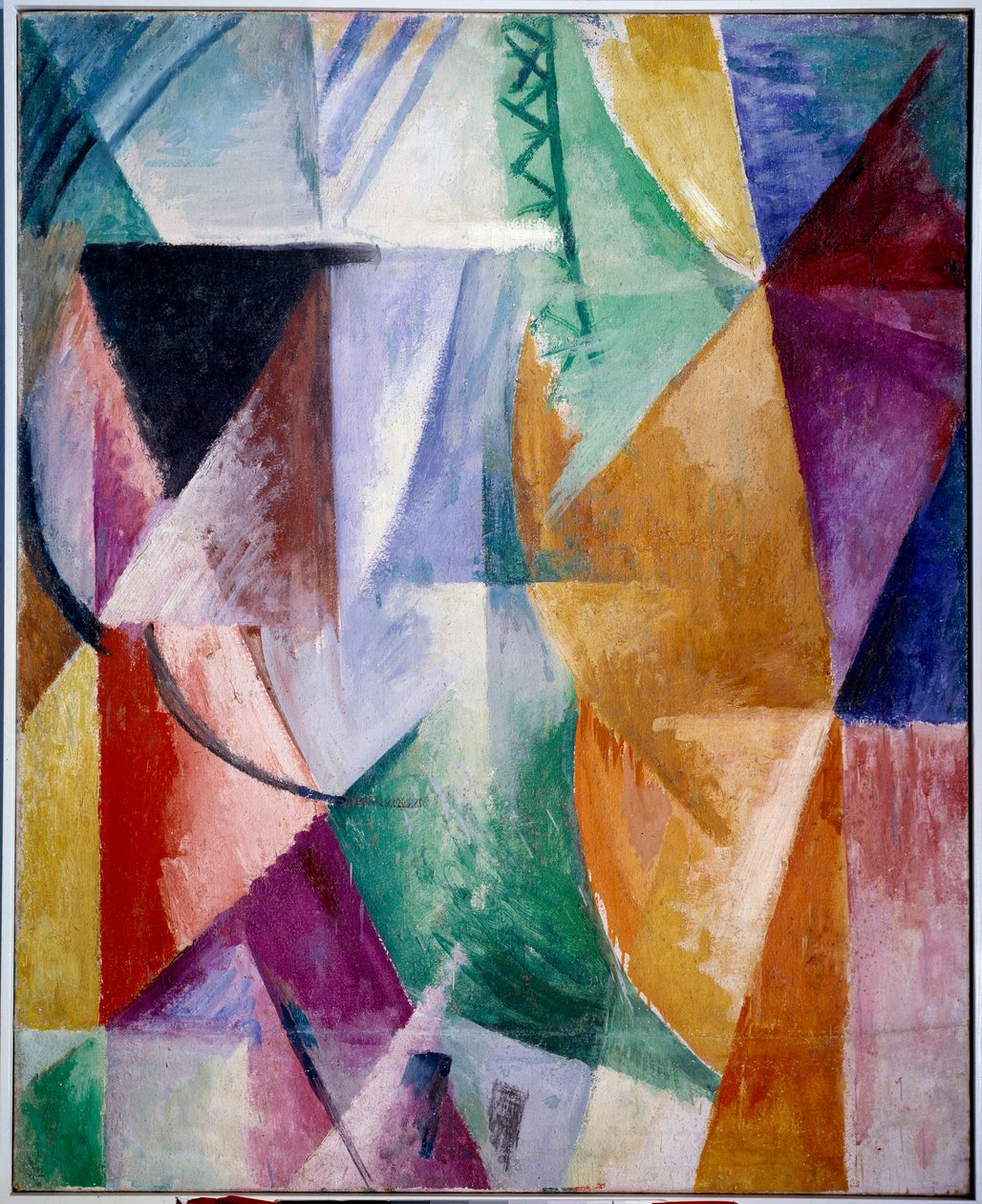 Uma janela ou desenho para três janelas. Pintura de Robert Delaunay (1885-1941) de Robert Delaunay