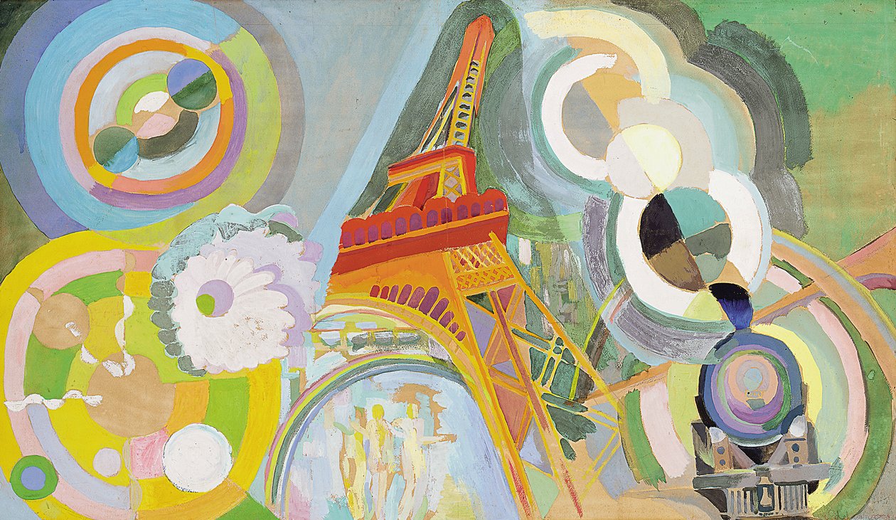 Ar, Ferrovia e Água, estudo de Robert Delaunay