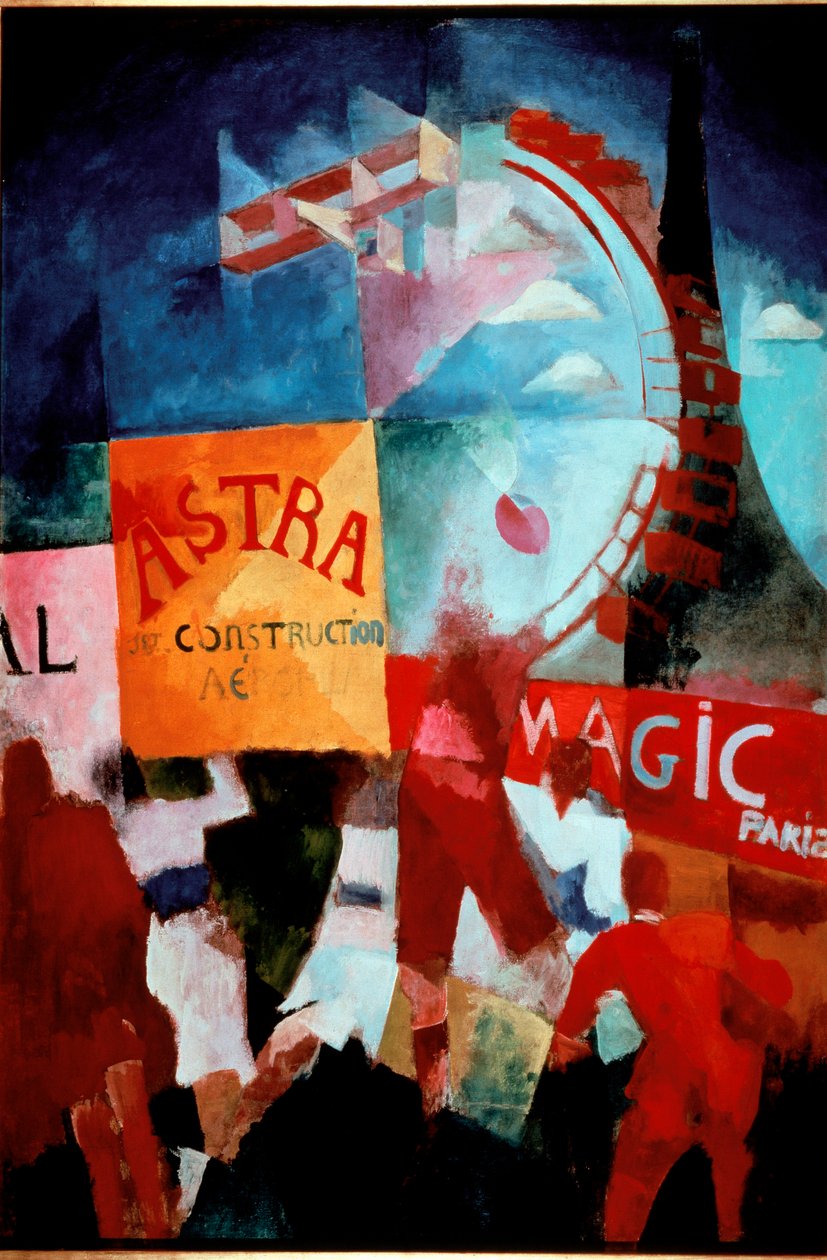 Equipa de Cardiff 1912-1913 (óleo sobre tela) de Robert Delaunay