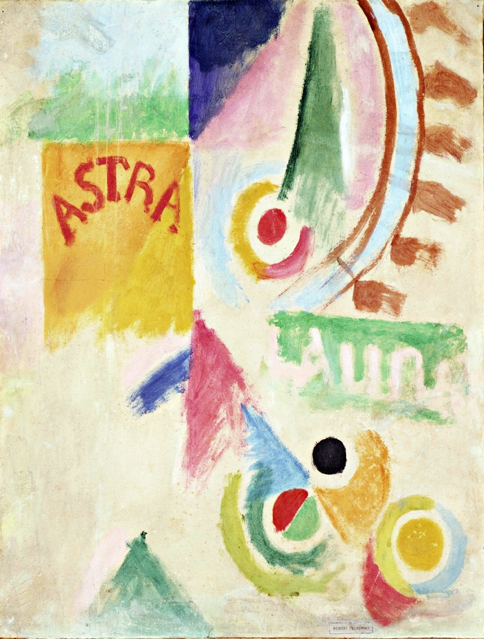 Futebol. Cardiff Team - Pintura de Robert Delaunay (1885-1941), Óleo sobre papel 1916 de Robert Delaunay