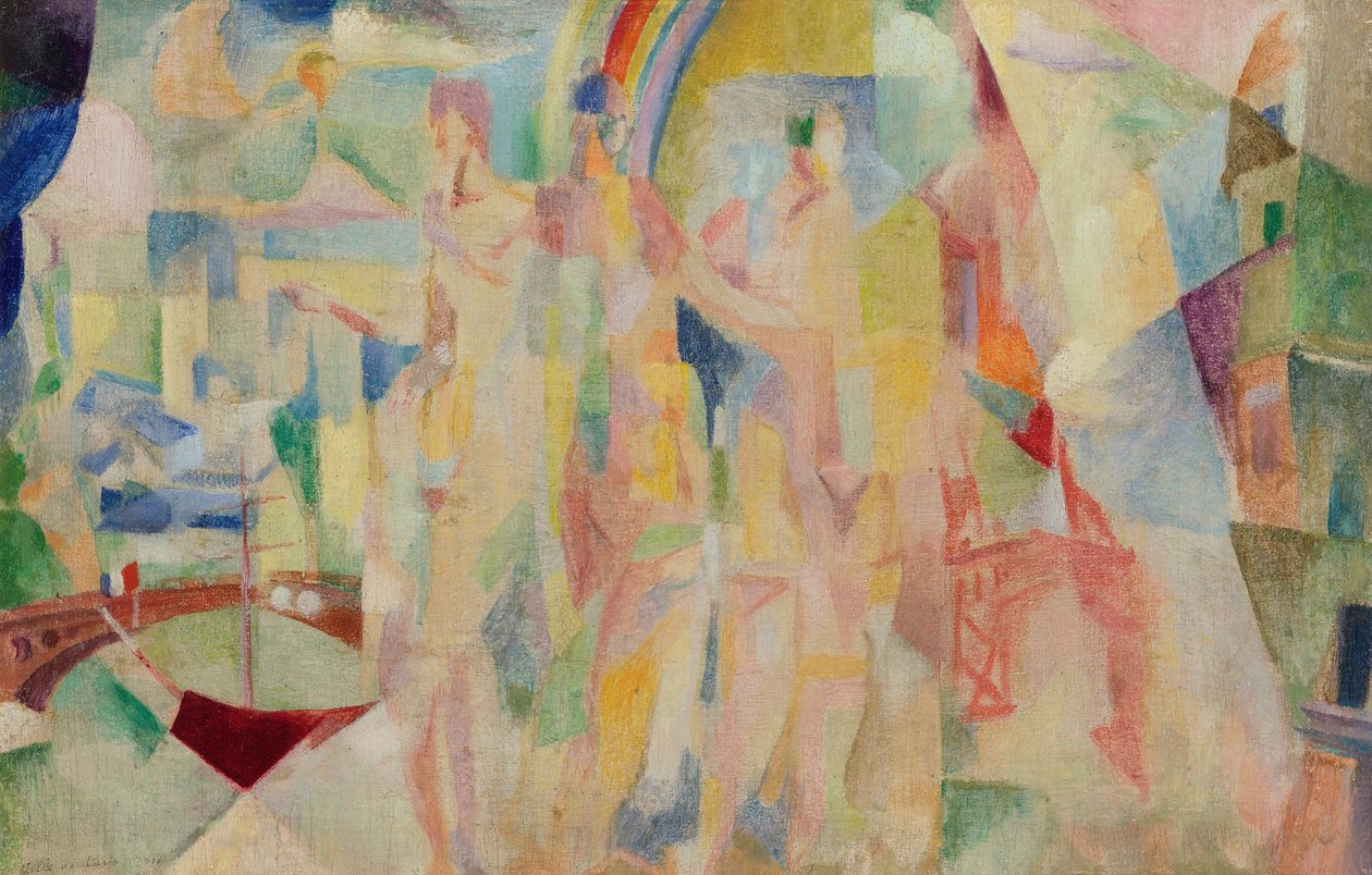 A Cidade de Paris, Esboço, 1911-1912. de Robert Delaunay