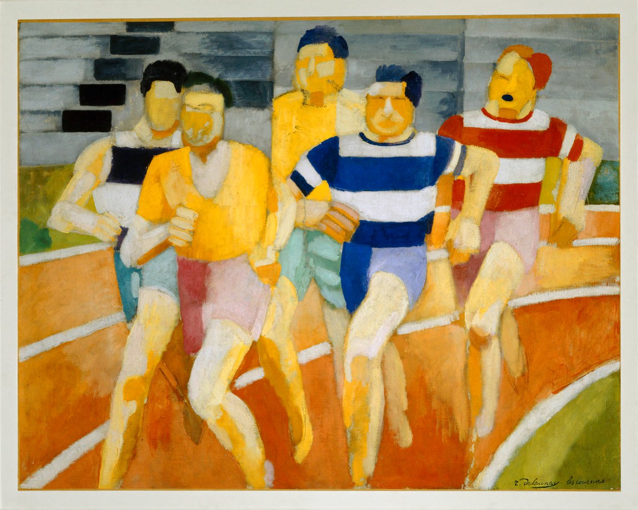 Les coureurs - os corredores ... (pintura sobre tela) de Robert Delaunay