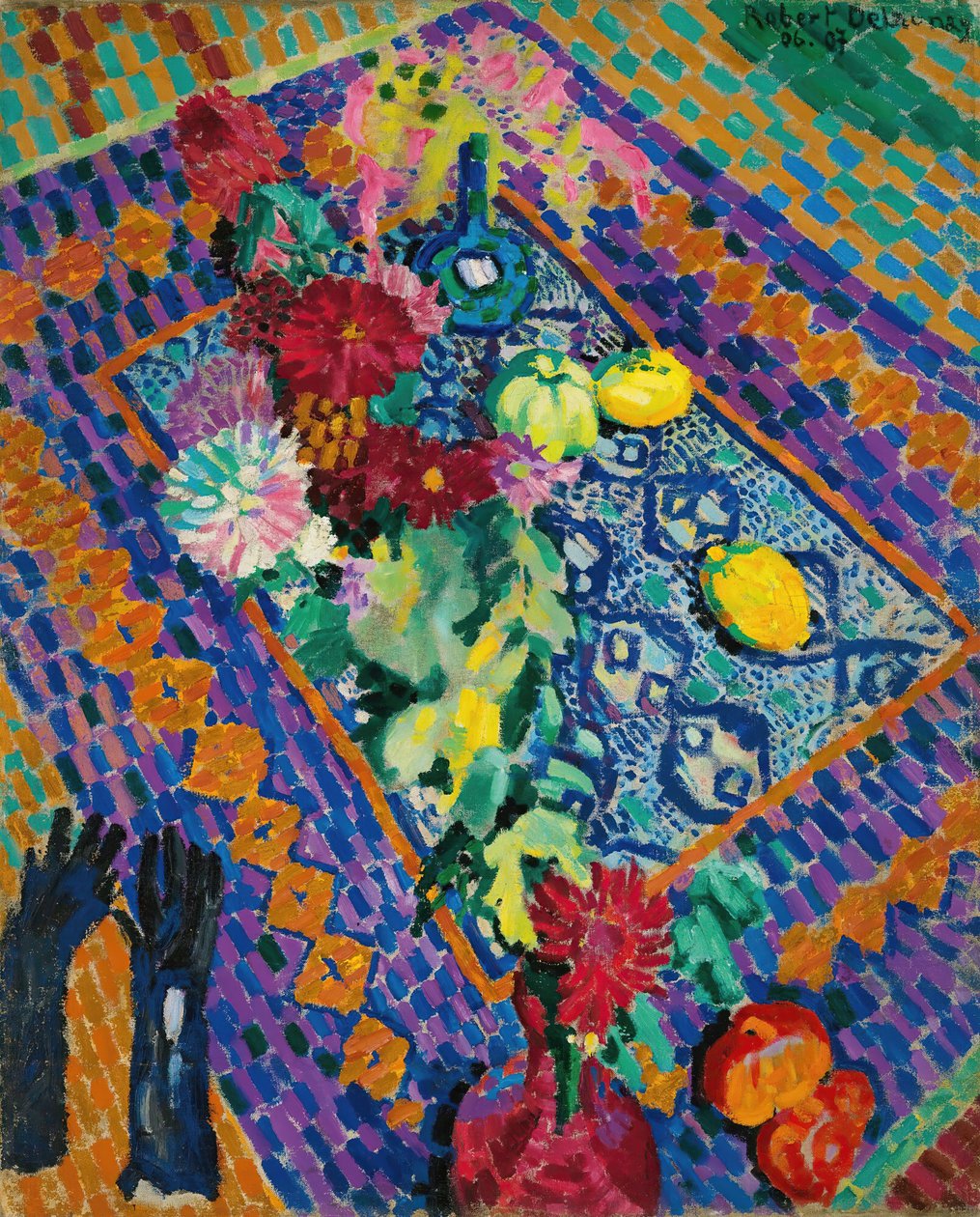 Natureza morta com luvas, 1906-1907. de Robert Delaunay