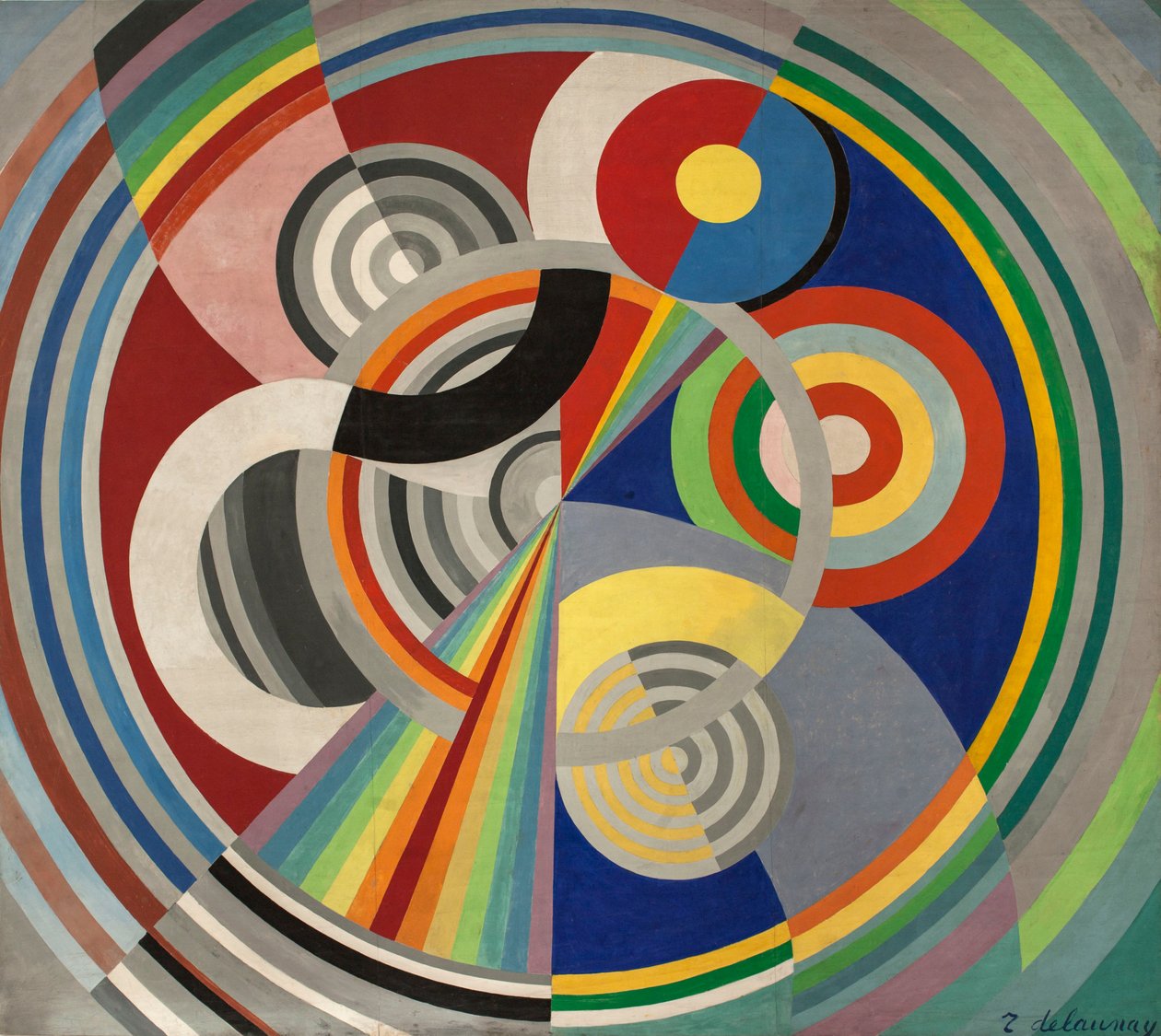 Ritmo n°1, decoração para o Salon des Tuileries, 1938. de Robert Delaunay