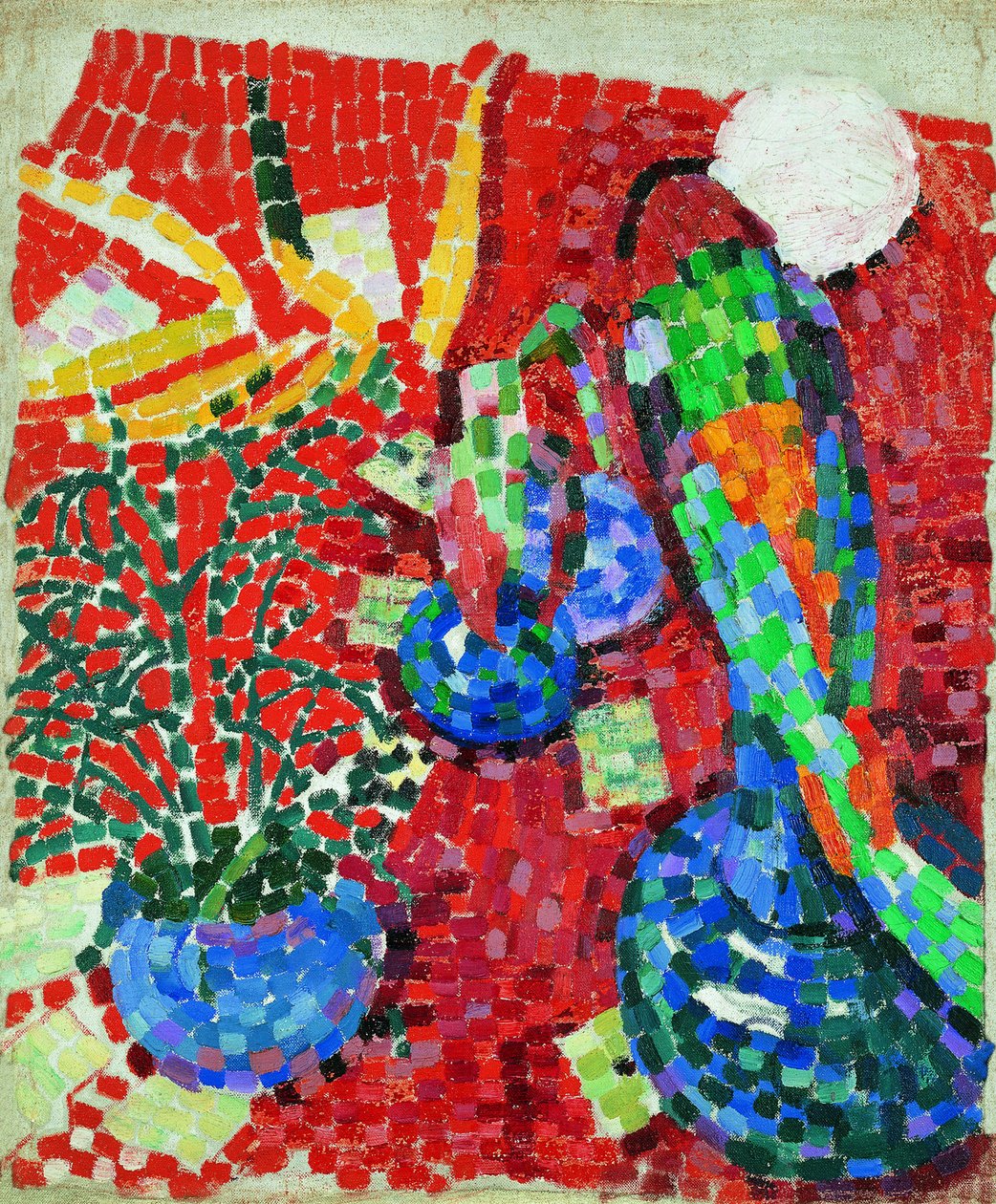 Natureza-morta com um papagaio, 1907 de Robert Delaunay