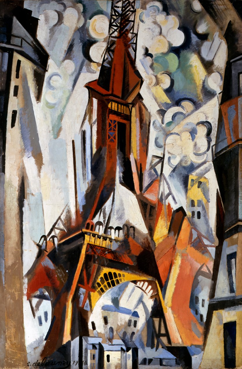 A Torre Eiffel, 1910-1911 de Robert Delaunay