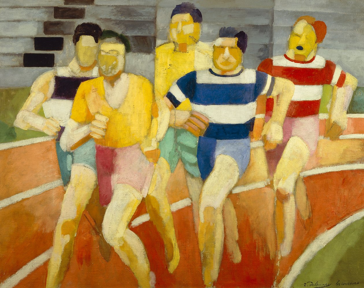 The Runners, c.1924 (óleo sobre tela) de Robert Delaunay