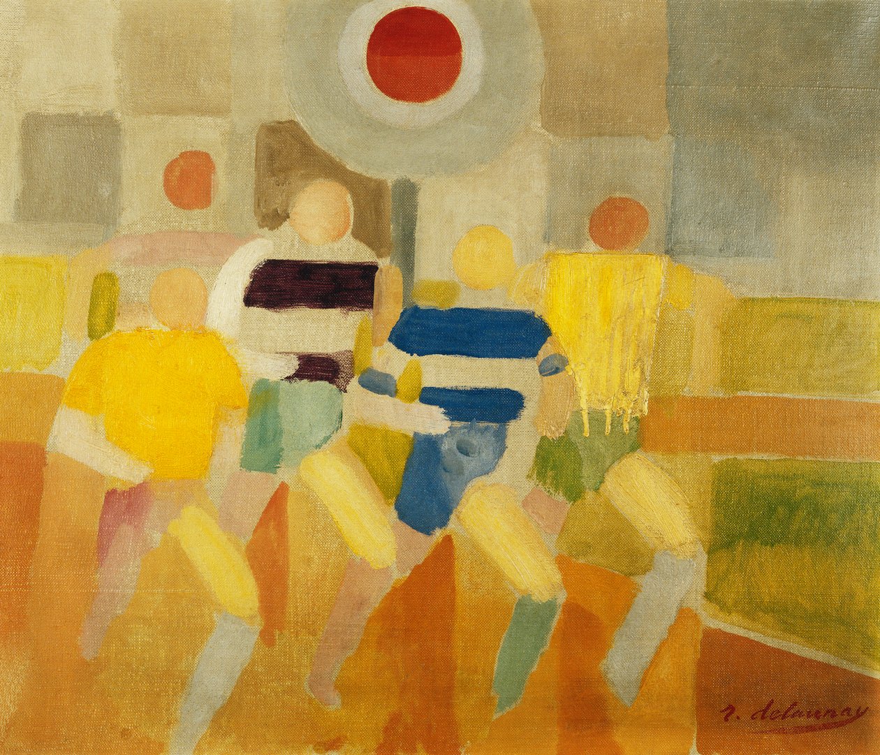 The Runners on Foot, c.1920 (óleo sobre tela) de Robert Delaunay