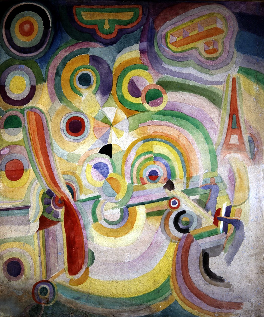 Homenagem a Bleriot por Robert Delaunay (1885-1941). de Robert Delaunay