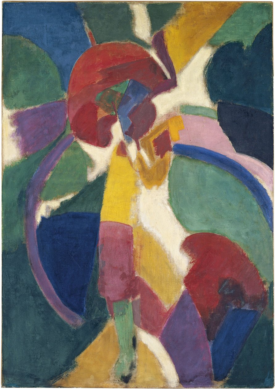 Mulher com um guarda-sol, 1913 de Robert Delaunay