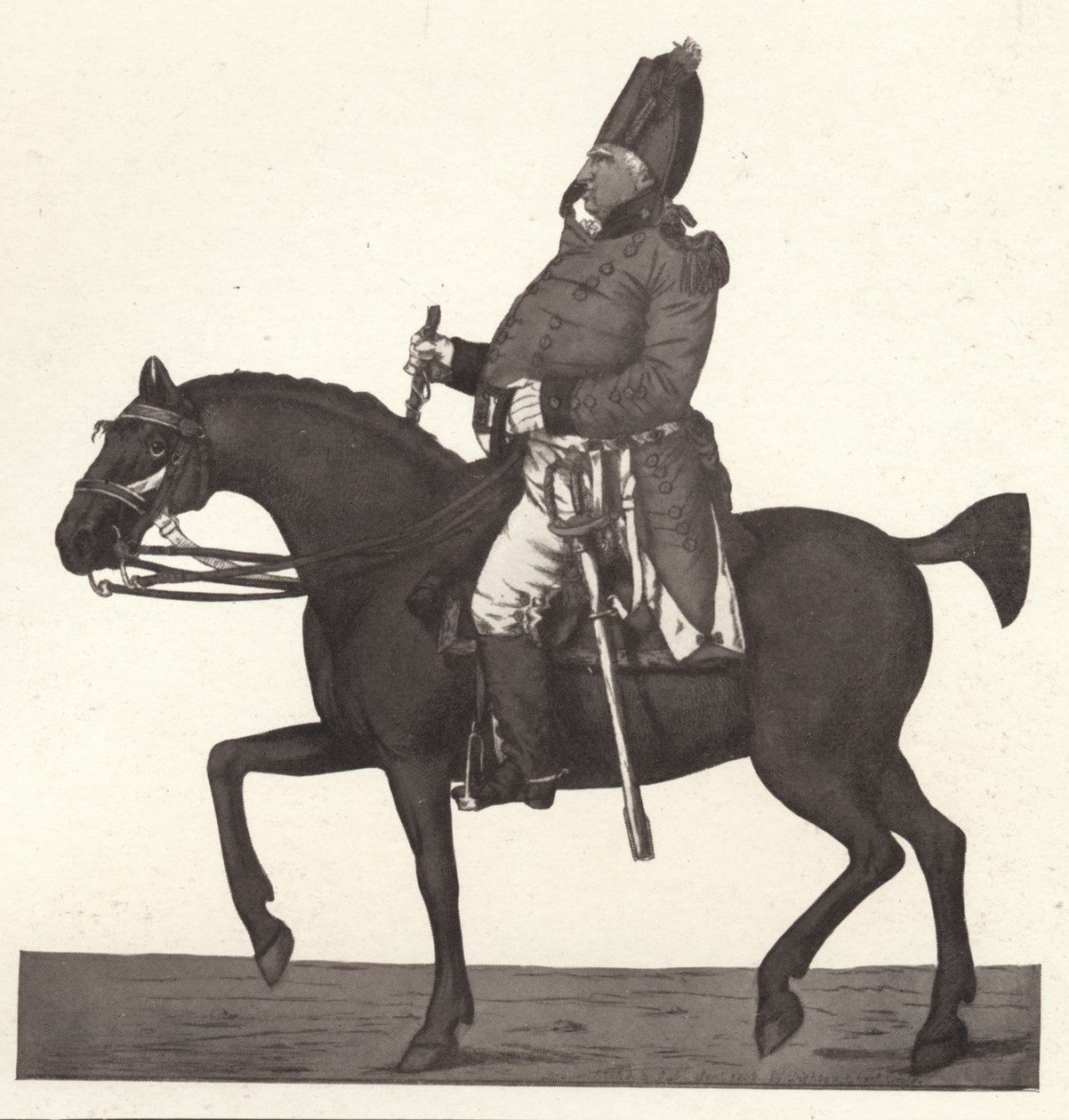 Uma visão geral da velha Inglaterra O 41º regimento galês, 1770-1810, 1909 de Robert Dighton