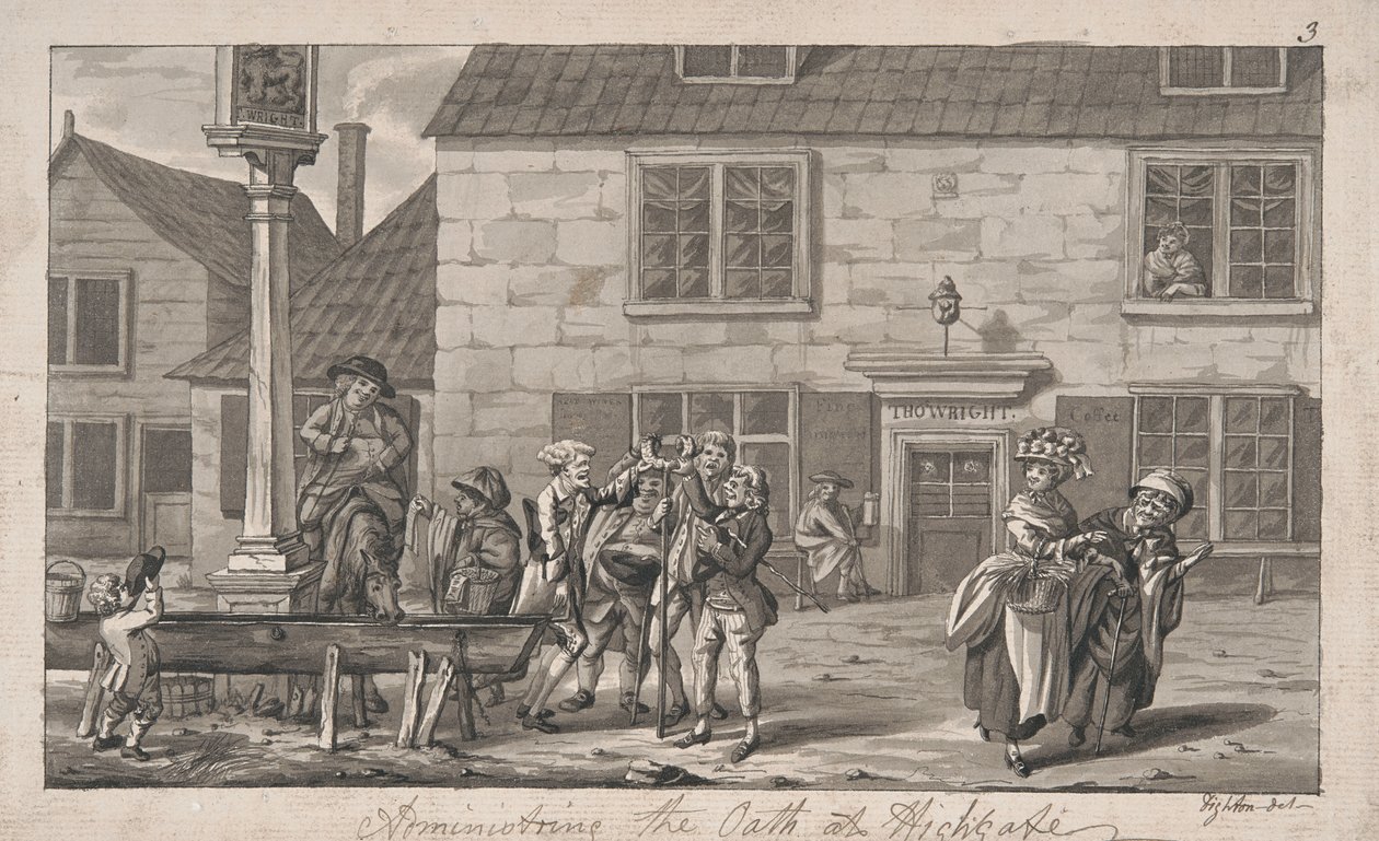 Administração do Juramento em Highgate de Robert Dighton