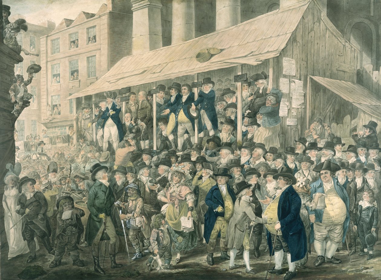 Cavalheiros corpulentos, 1796. de Robert Dighton