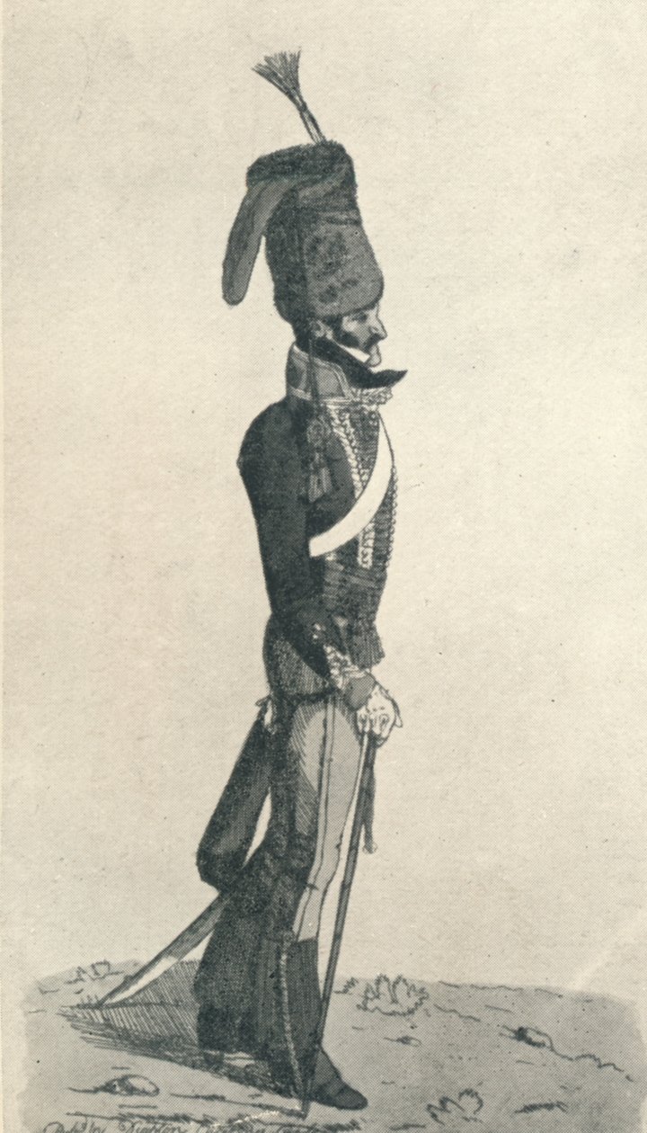 George Augustus Quentin Um oficial do 10º, ou Príncipe de Waless Hussars, tirado da vida, de Robert Dighton