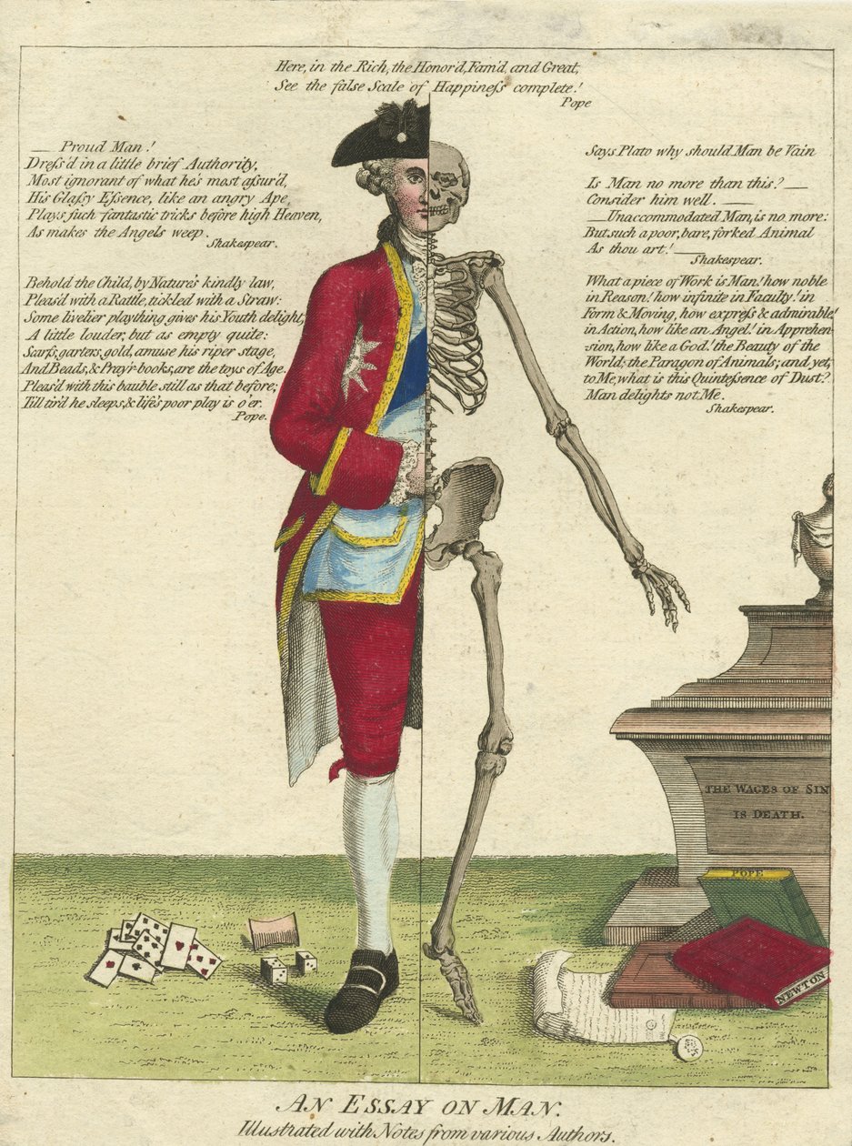Ilustração de &39;An Essay on Man&39; de Robert Dighton