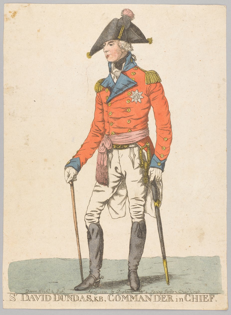 Sir David Dundas, KB, Comandante em Chefe de Robert Dighton