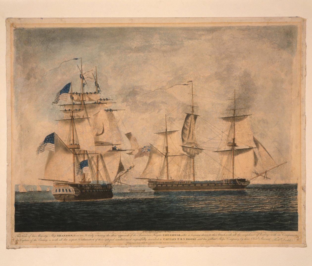 HMS Shannon captura USS Chesapeake, 1 de junho de 1813, 1813 de Robert Dodd