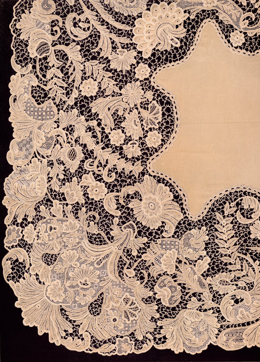 Lenço de Renda de Fabricação Irlandesa, 1863. de Robert Dudley