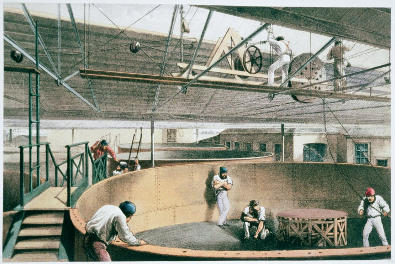 Fabricação do cabo telegráfico transatlântico, c1865 1866 de Robert Dudley
