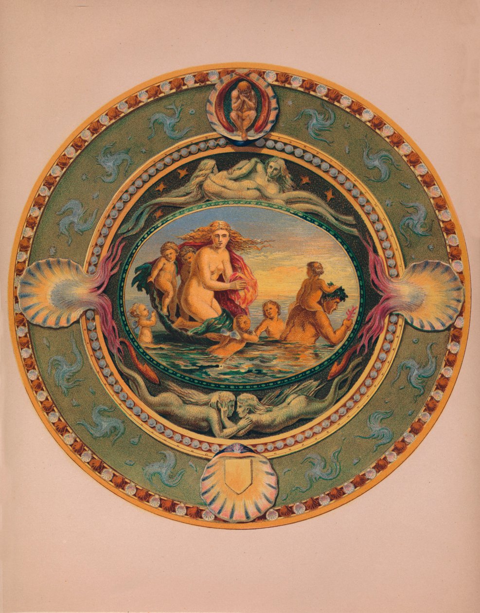 Platô em Majolica Ware, 1863. de Robert Dudley