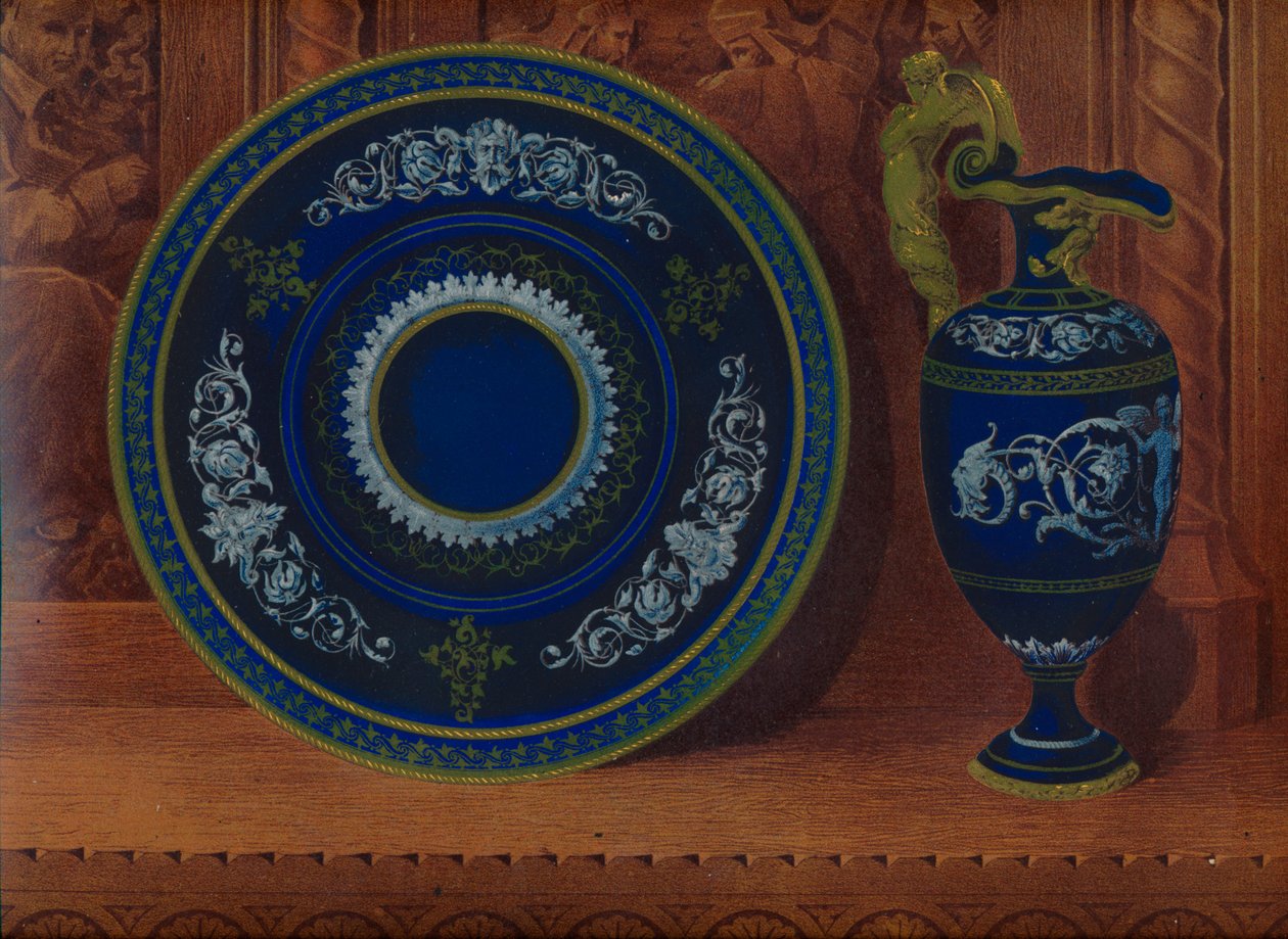 Porcelana Ewer & Plateau, 1863. de Robert Dudley