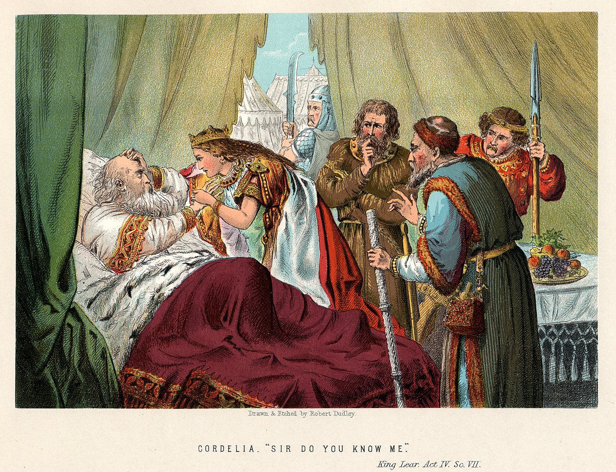 Cena do Rei Lear de Shakespeare, c1858 de Robert Dudley
