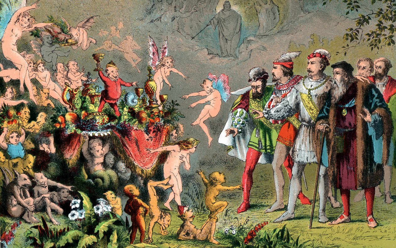 Cena de Shakespeares A Tempestade, 1856-1858 de Robert Dudley