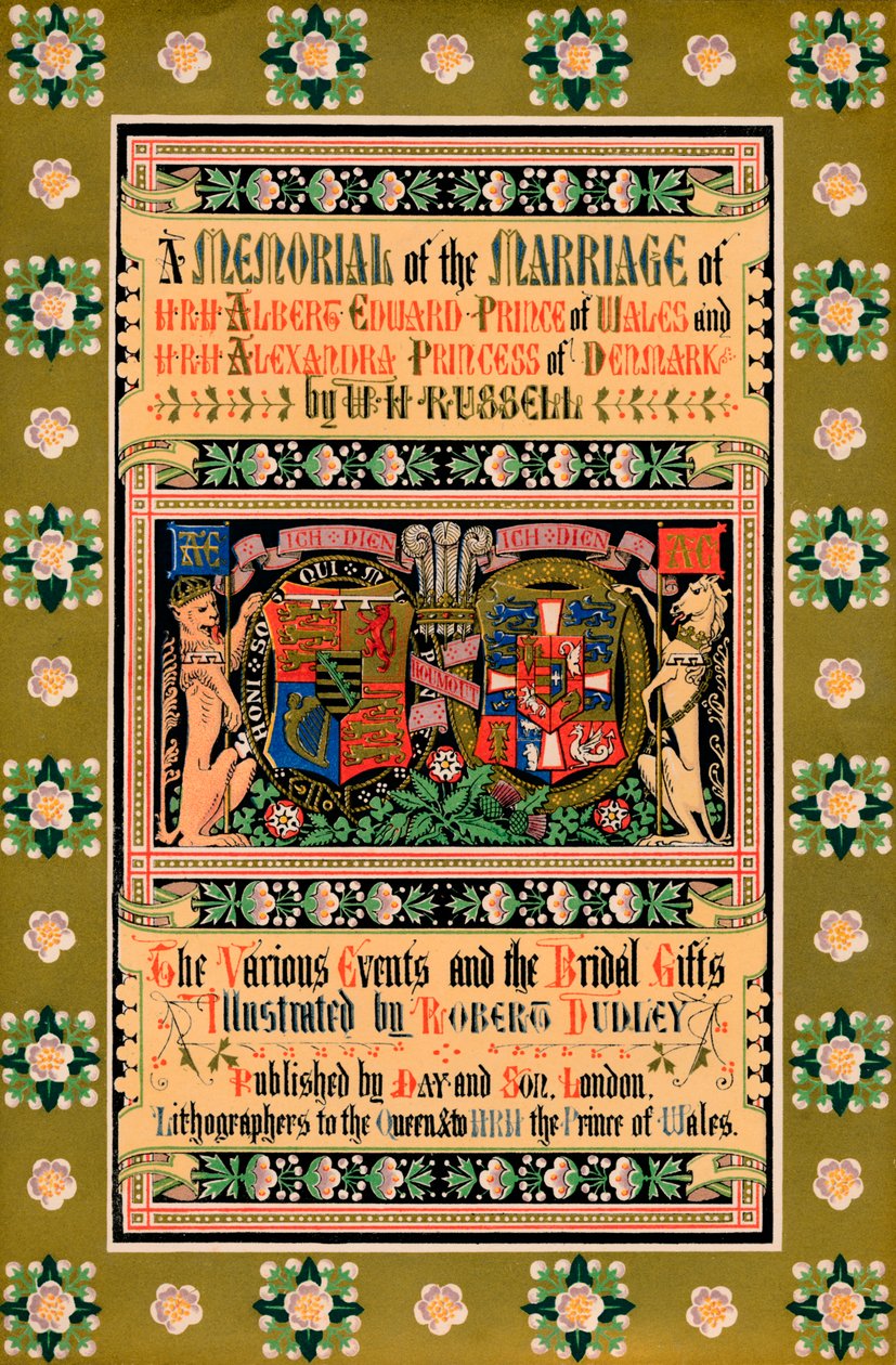 A capa de Um memorial do casamento da HRH Albert Edward Prince of Wales, 1863 de Robert Dudley