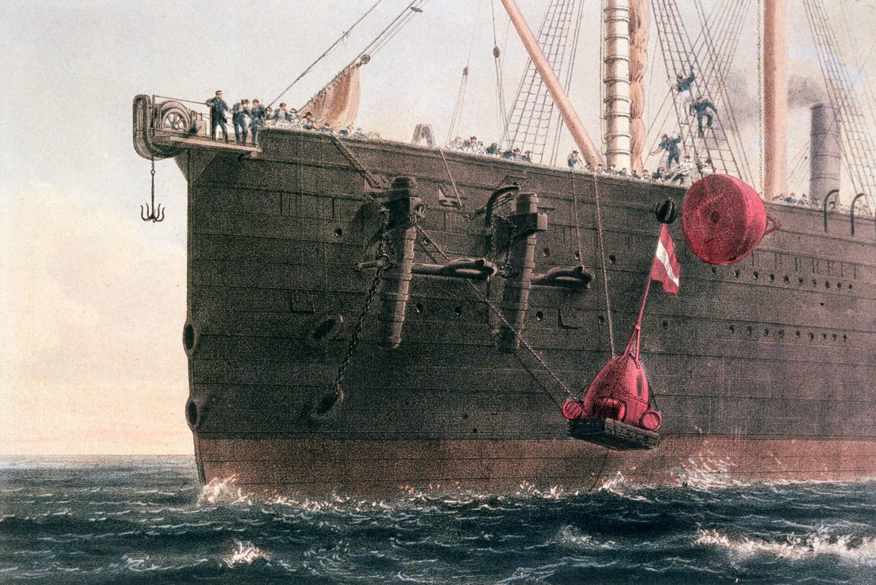 A colocação do cabo telegráfico transatlântico, 8 de agosto de 1866 de Robert Dudley